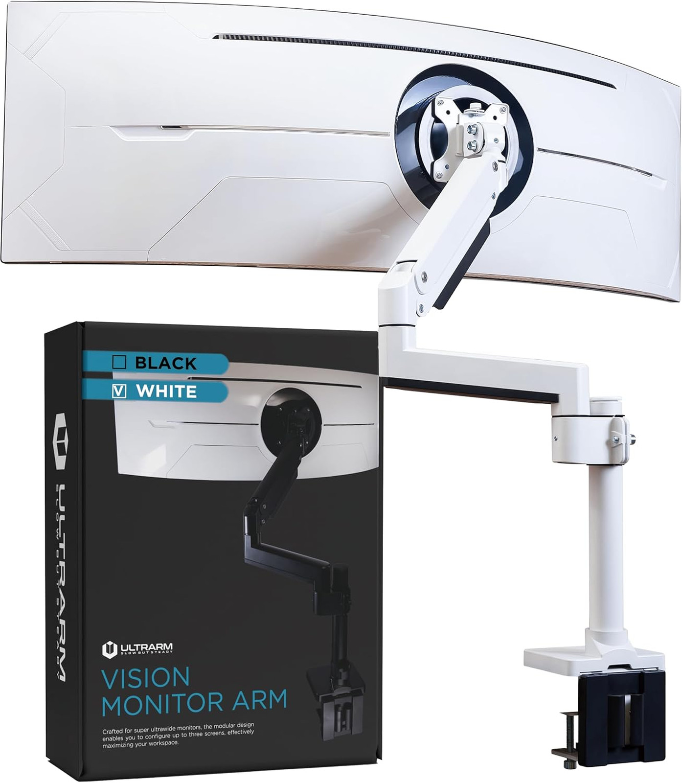 Heavy Duty Monitor Arm for Ultrawide Curved Monitors Modular Design with