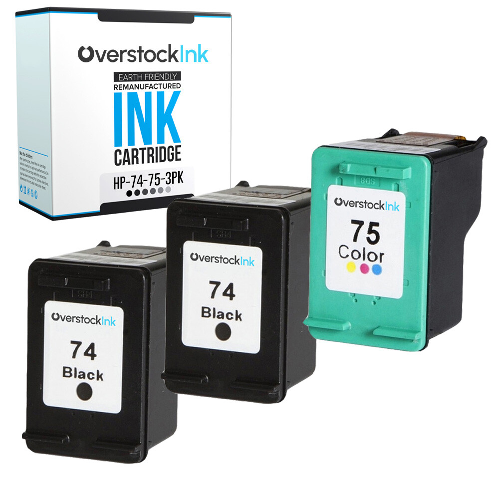 3X Compatible OSI HP 74 and 75 Ink Cartridge for HP PhotoSmart C4225 C4235 C4240