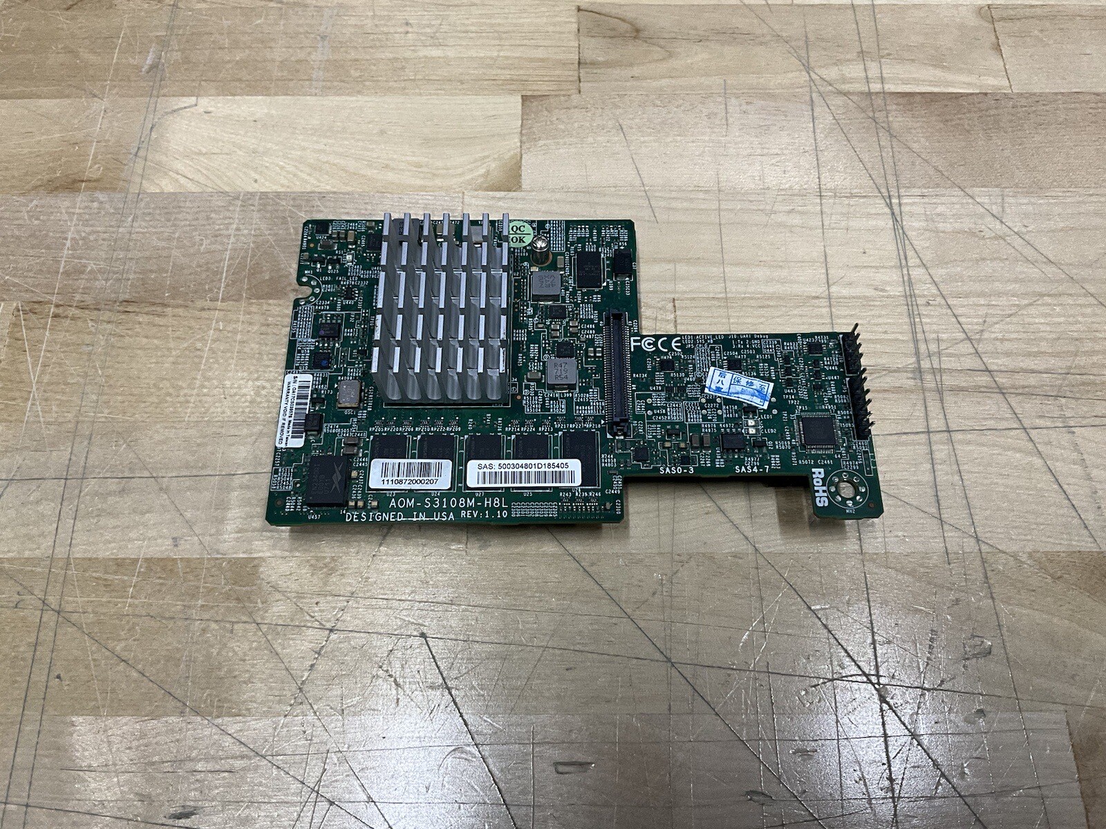 Supermicro AOM-S3108M-H8L LP 12Gb/s 8-Port SAS Internal RAID Mezzanine Card