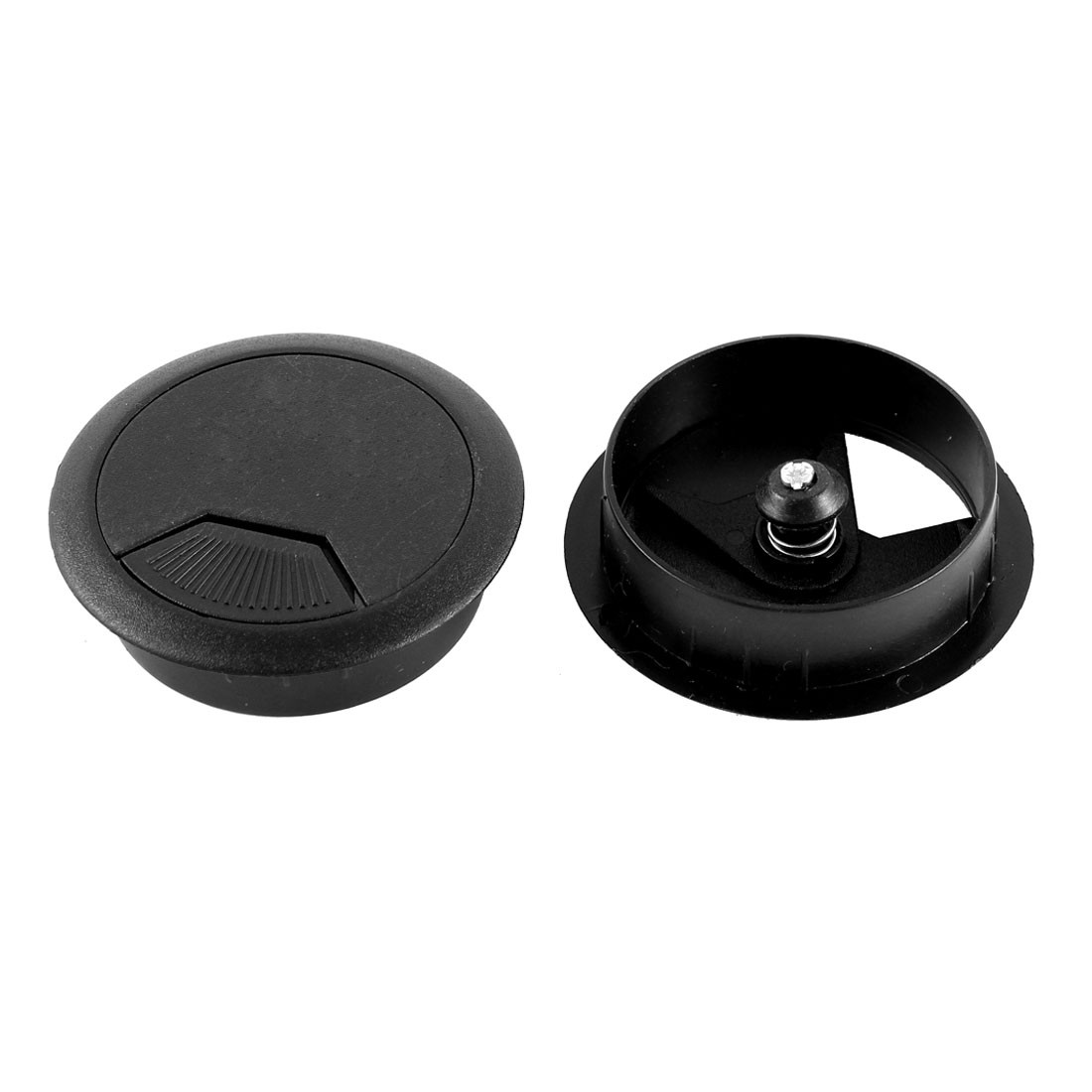2Pcs 50mm Mounting Hole Diameter Computer Desk Table Top Cable Wire Grommets