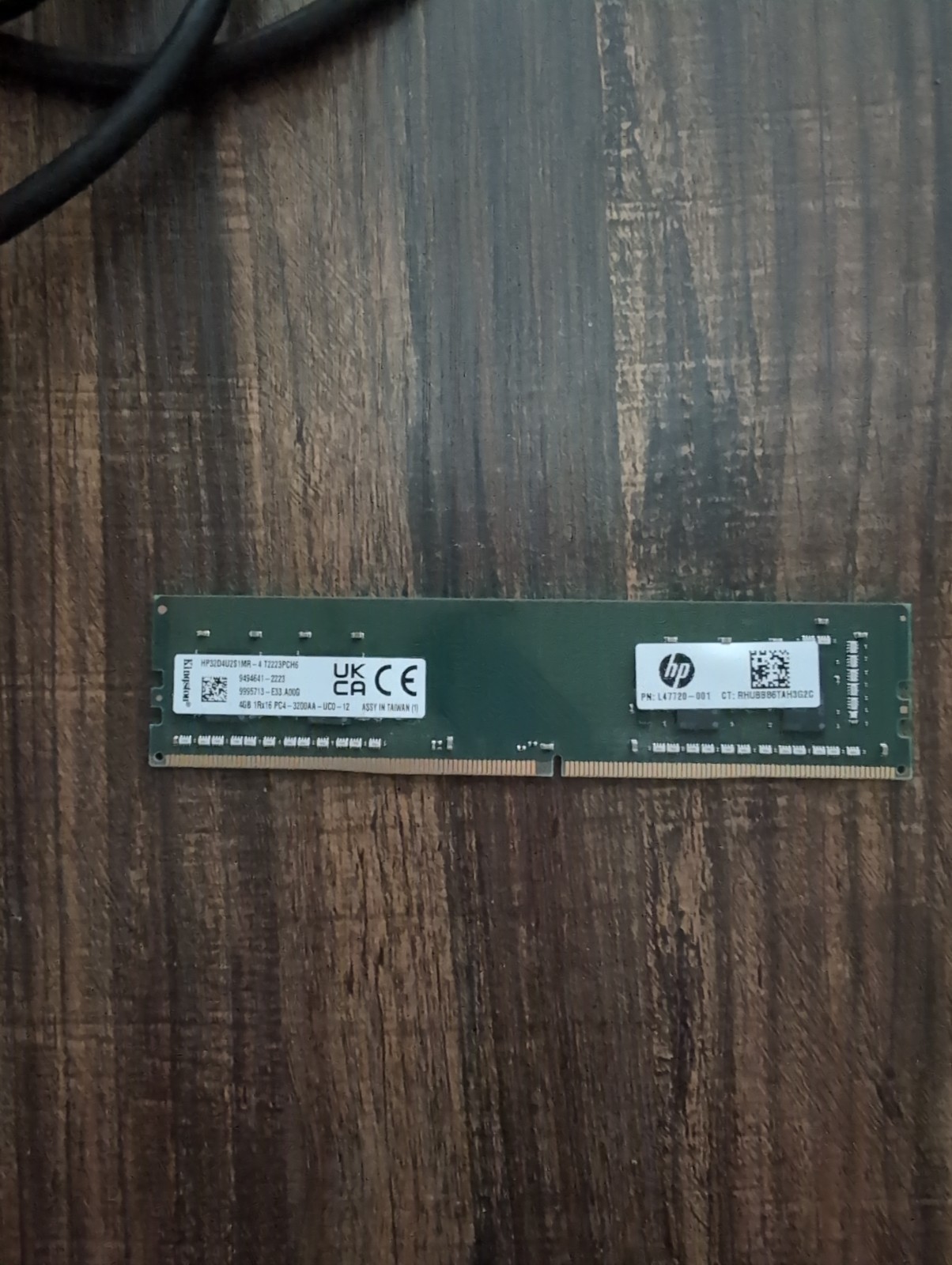 KINGSTON 4GB PC4 3200MHZ UDIMM 288 PIN DESKTOP MEMORY L47720-001