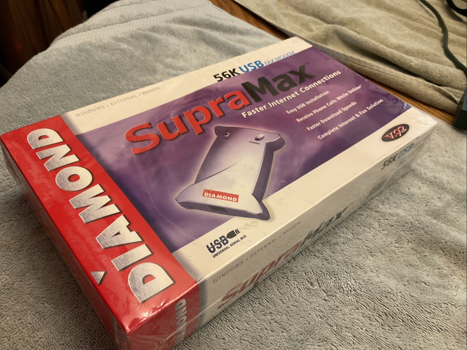 Diamond Supramax External 56 K USB Fax Modem Sealed Box 