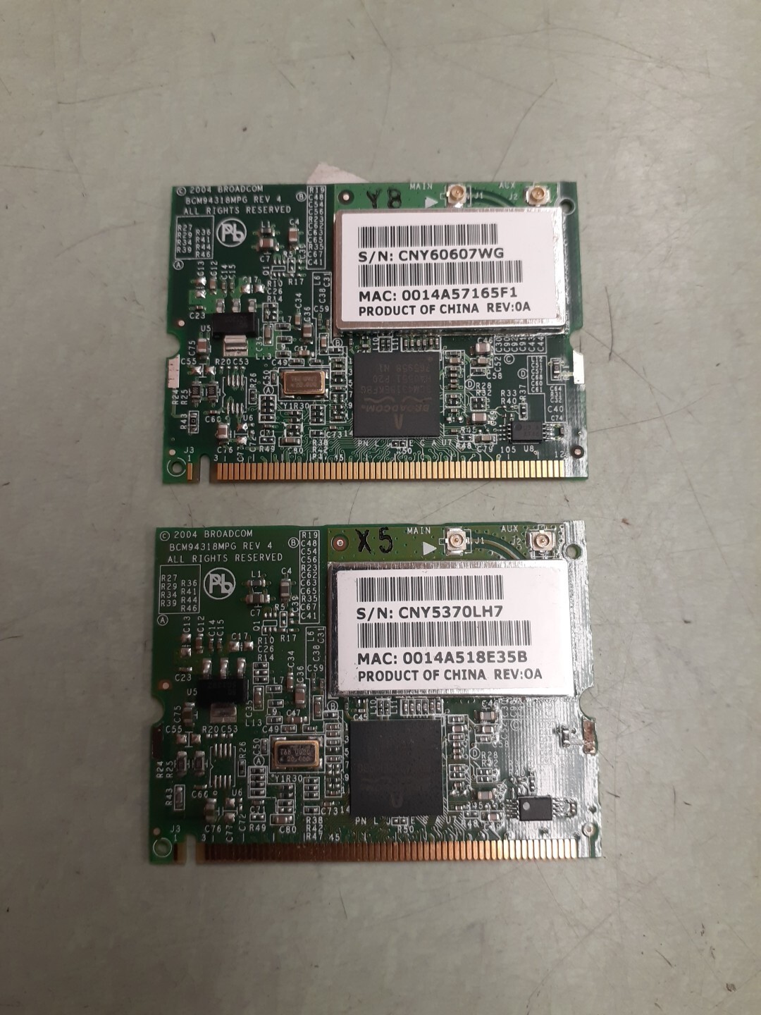 (2) HP Pavilion WIFI Wireless Card 392591-001 377325-001