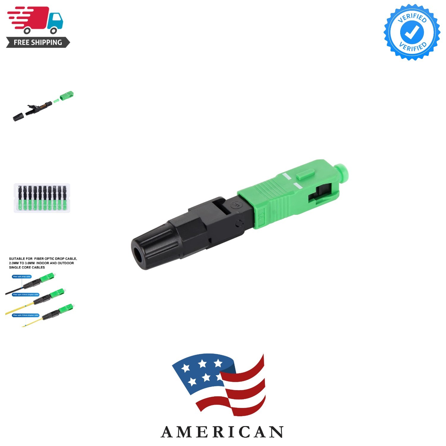 20pcs ftth Fiber Quick Connector Suitable for Drop Cable,3.0mm,2.0mm