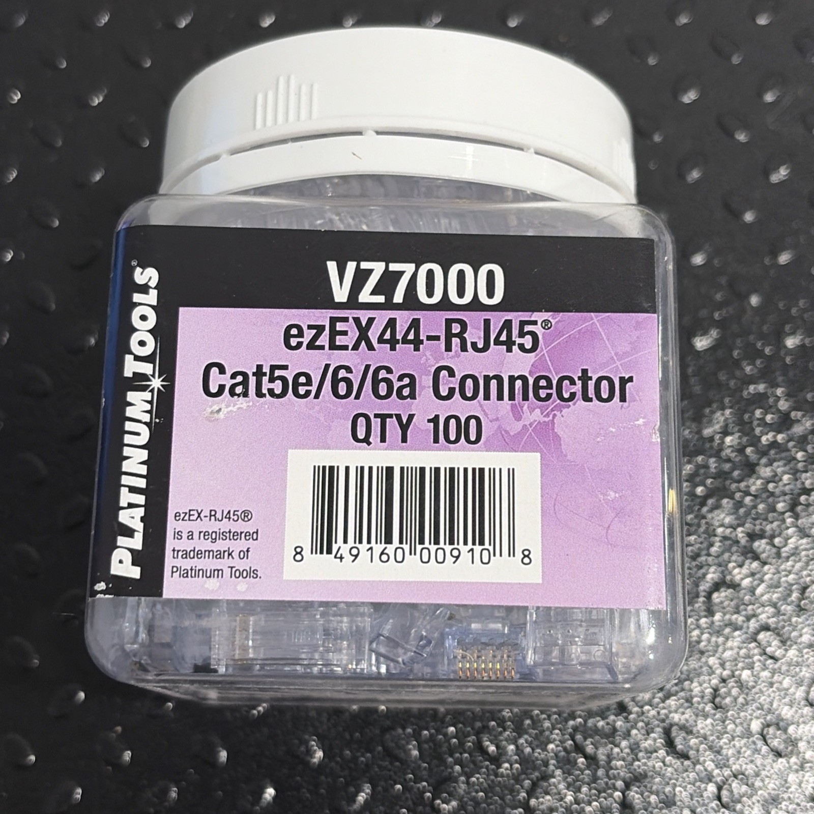 Platinum Tools ezEX44 RJ45 Connector (100-Pieces / Jar) FR7000