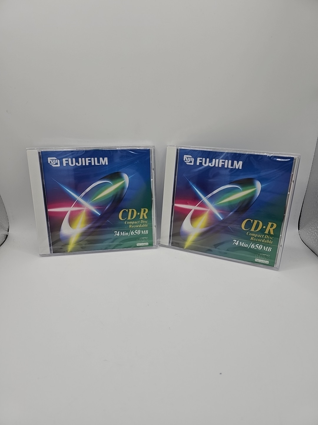 Two (2)  FUJIFILM - CD-R 650 MB ( 74 min ) (NEW & Sealed) Fuji Film Recordable