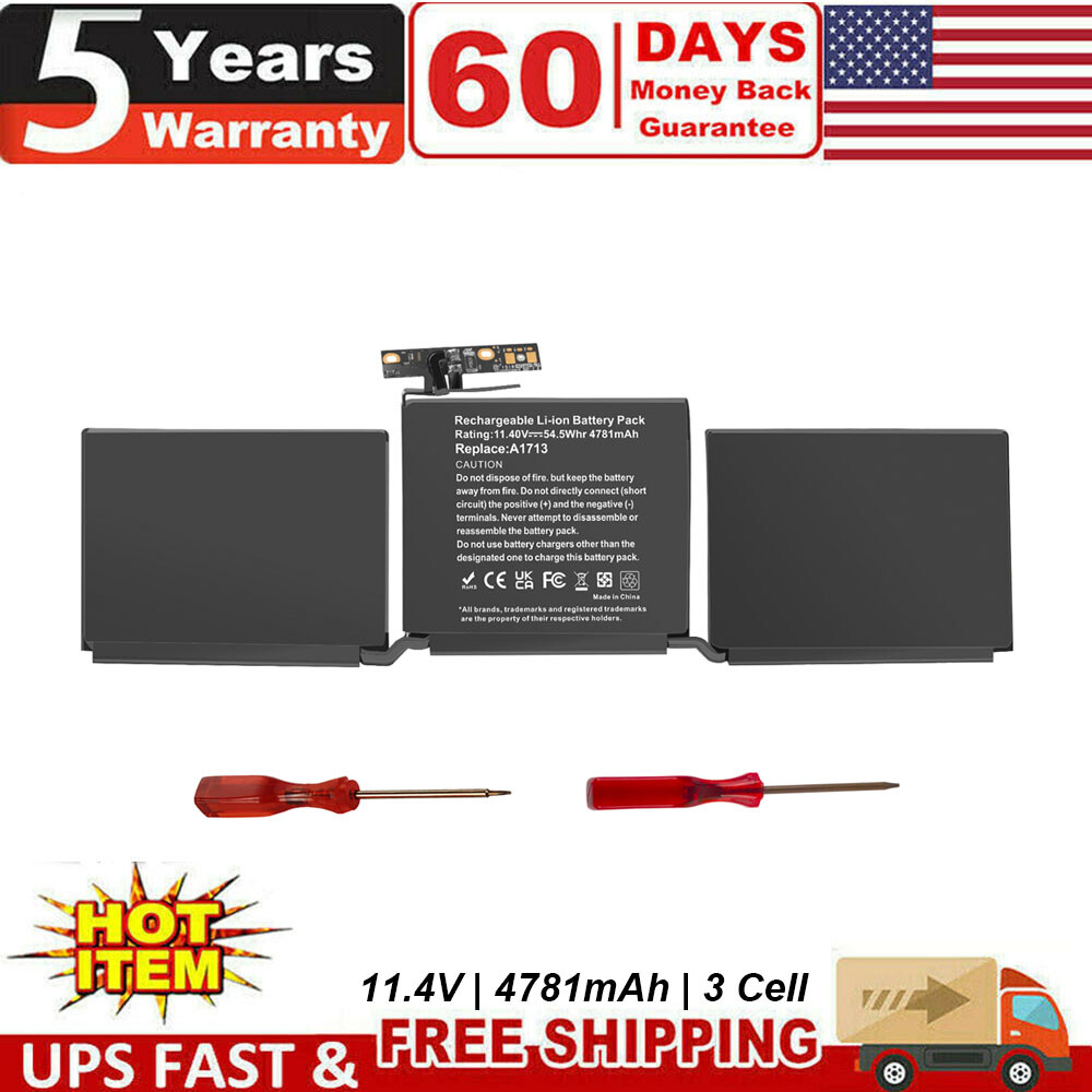 ✅A1713 A1708 A2171 A2338 Battery For MacBook Pro 13" A1708 Ende 2016 Mid 2017 
