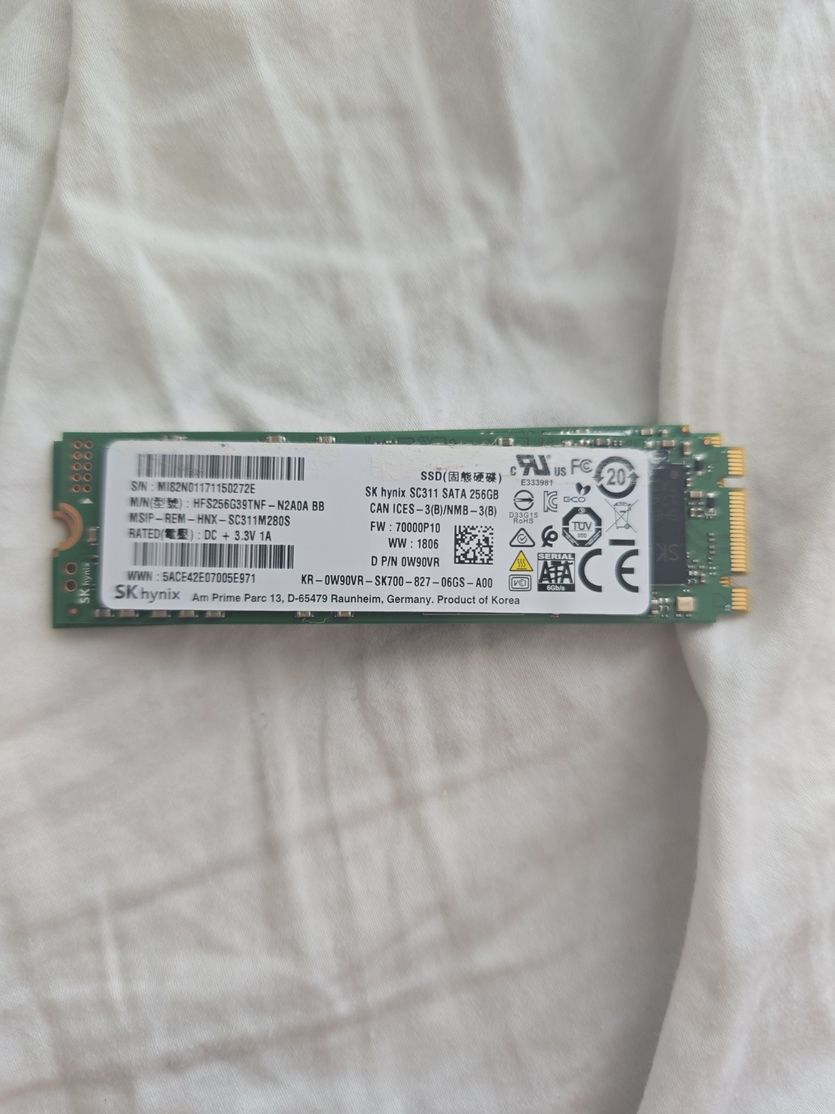 SK hynix SC308 MLC 256GB,Internal,M.2 (HFS256G39TND-N210A) Solid State Drive