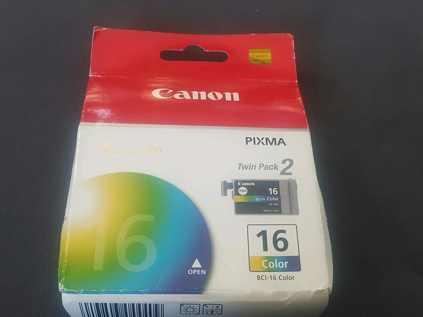 Canon Pixma BCI-16 Twin Pack Color Ink Cartridges. PIXMA Chroma Life 100 Sealed