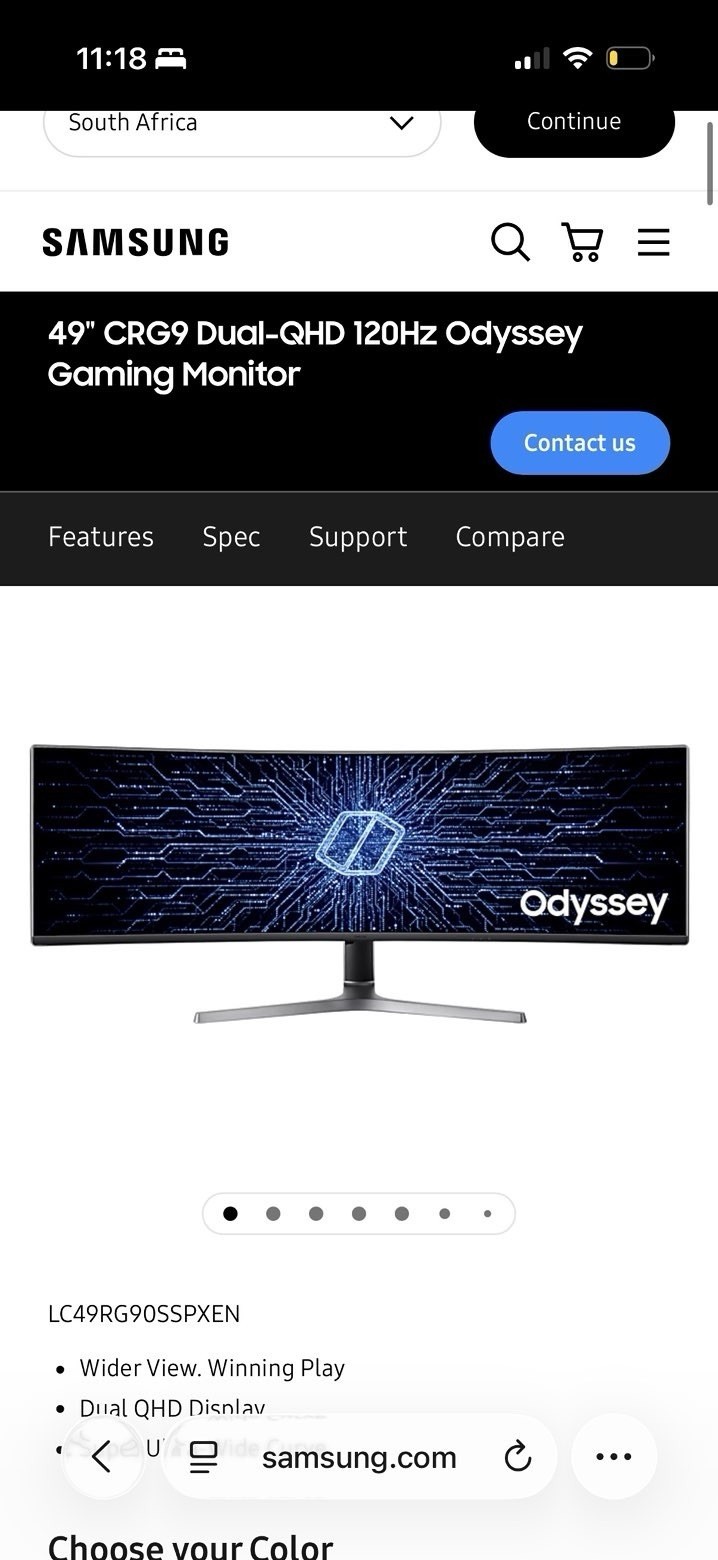 Samsung Odyssey CRG9 49" Curved QLED 5120x1440 120Hz 32:9 Gaming
