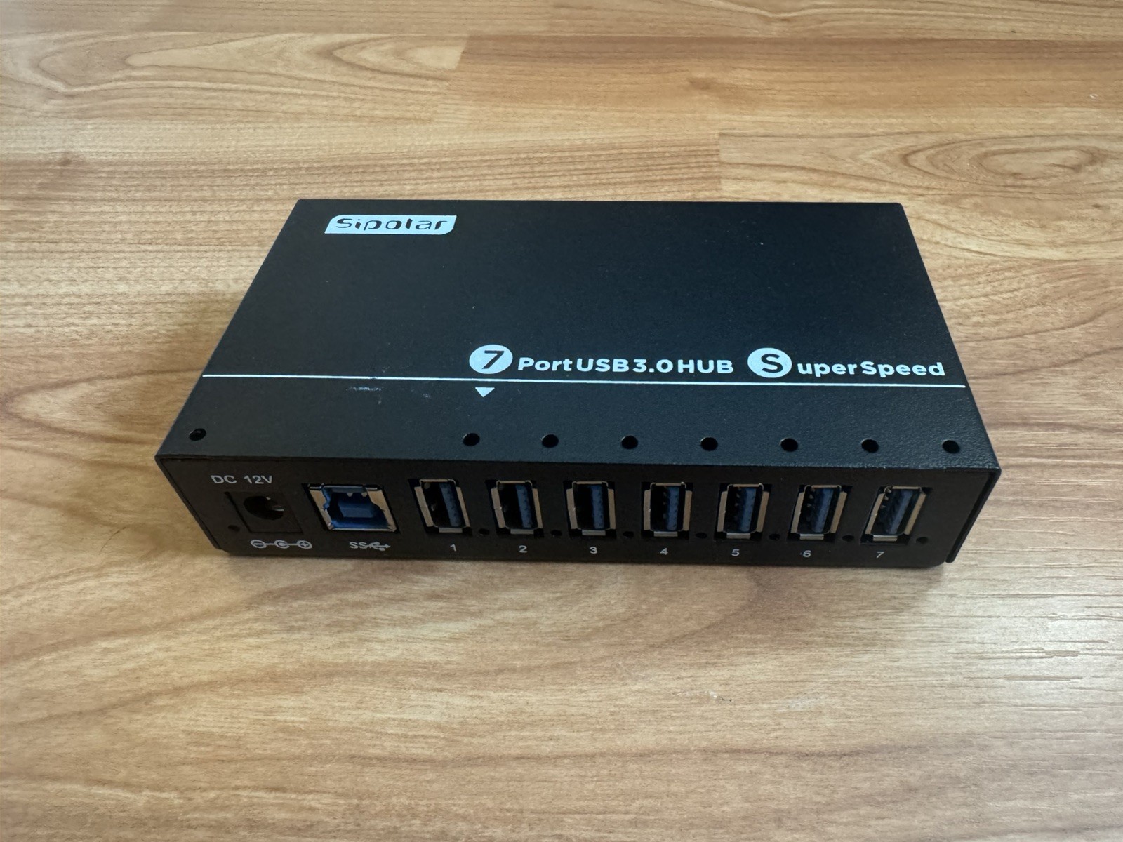 Sipolar 7-Port USB 3.0 Industrial Powered Hub A-173 w/ 36W Power Adapter