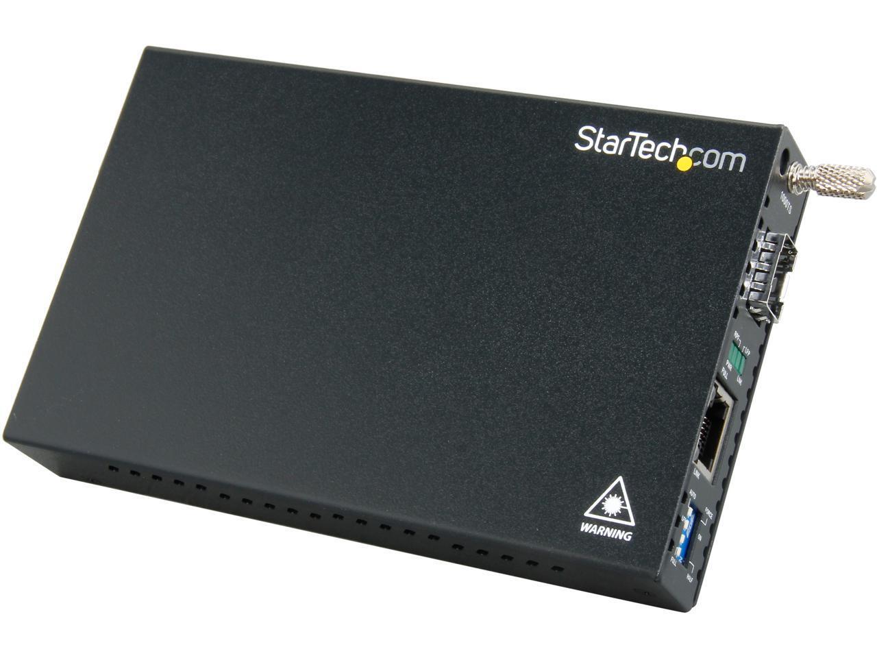 StarTech.com ET91000SFP2 Gigabit Ethernet Fiber Media Converter with Open SFP Sl