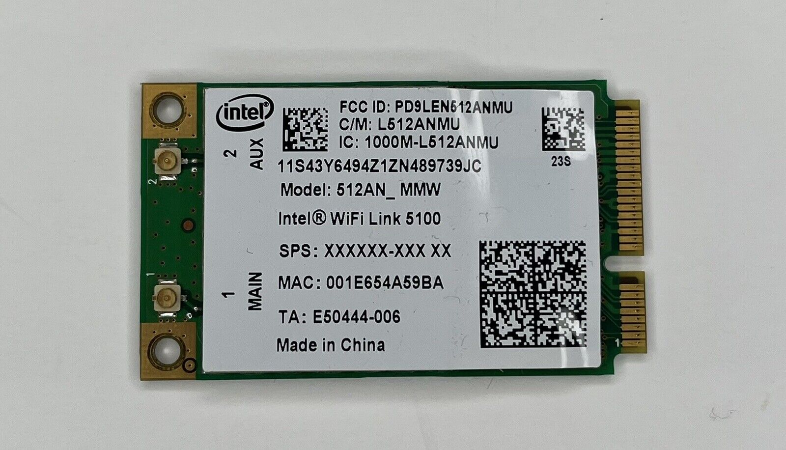 HP Compaq 6535b 6730b 6735b Intel 5100 Dual Band Wireless N Mini PCI-e WIFI Card