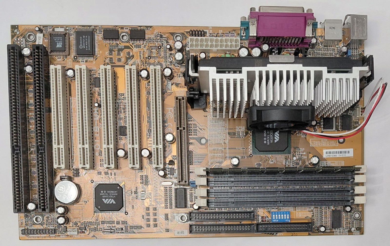 FIC KA-6110 Slot 1 AGP ISA Retro Motherboard + Pentium III 733MHz + 256MB RAM