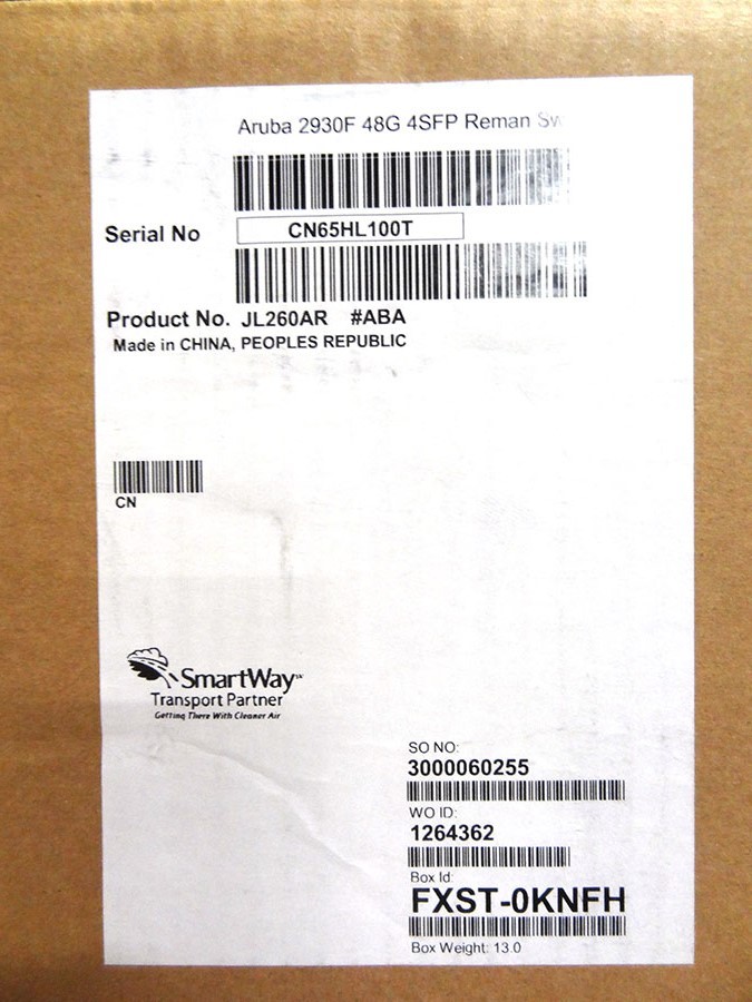 HP JL260A ARUBA SWITCH 2930F 48G 4SFP SWITCH *HP Renew* - JL260-61001