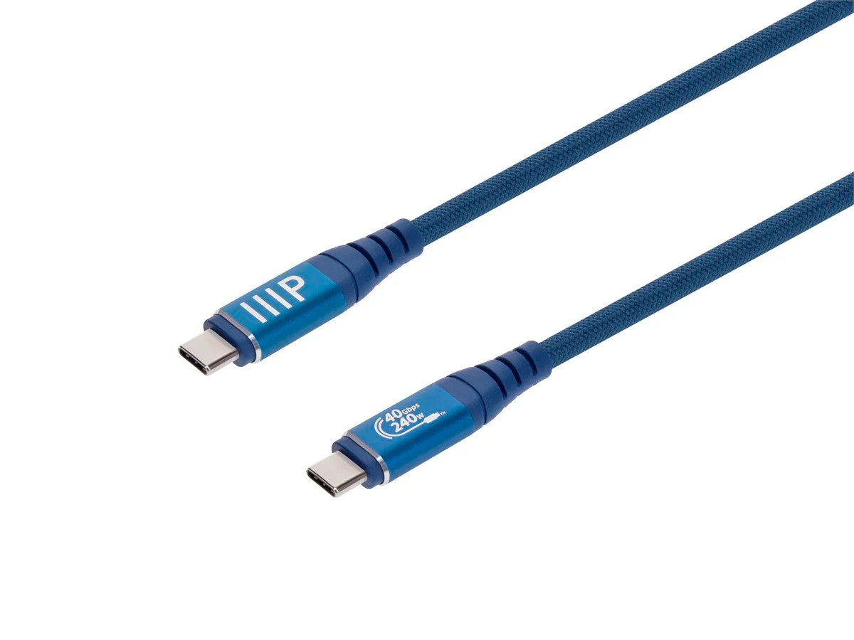 Monoprice USB4 40Gbps Cable - 240W EPR, 8K HDR, USB-IF Certified, Braided,