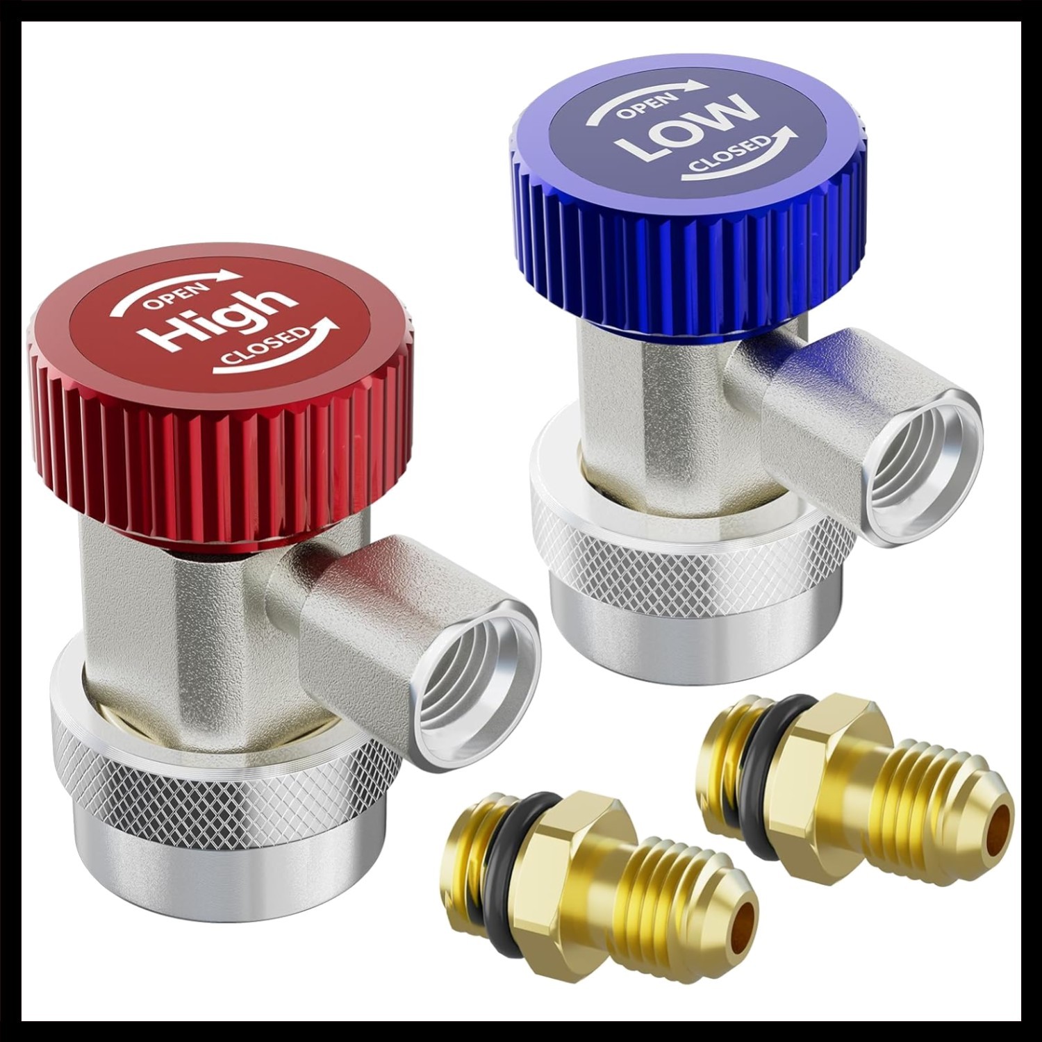 Adjustable Quick Coupler Adapter for Automotive Air Conditioning Systems - Ea...