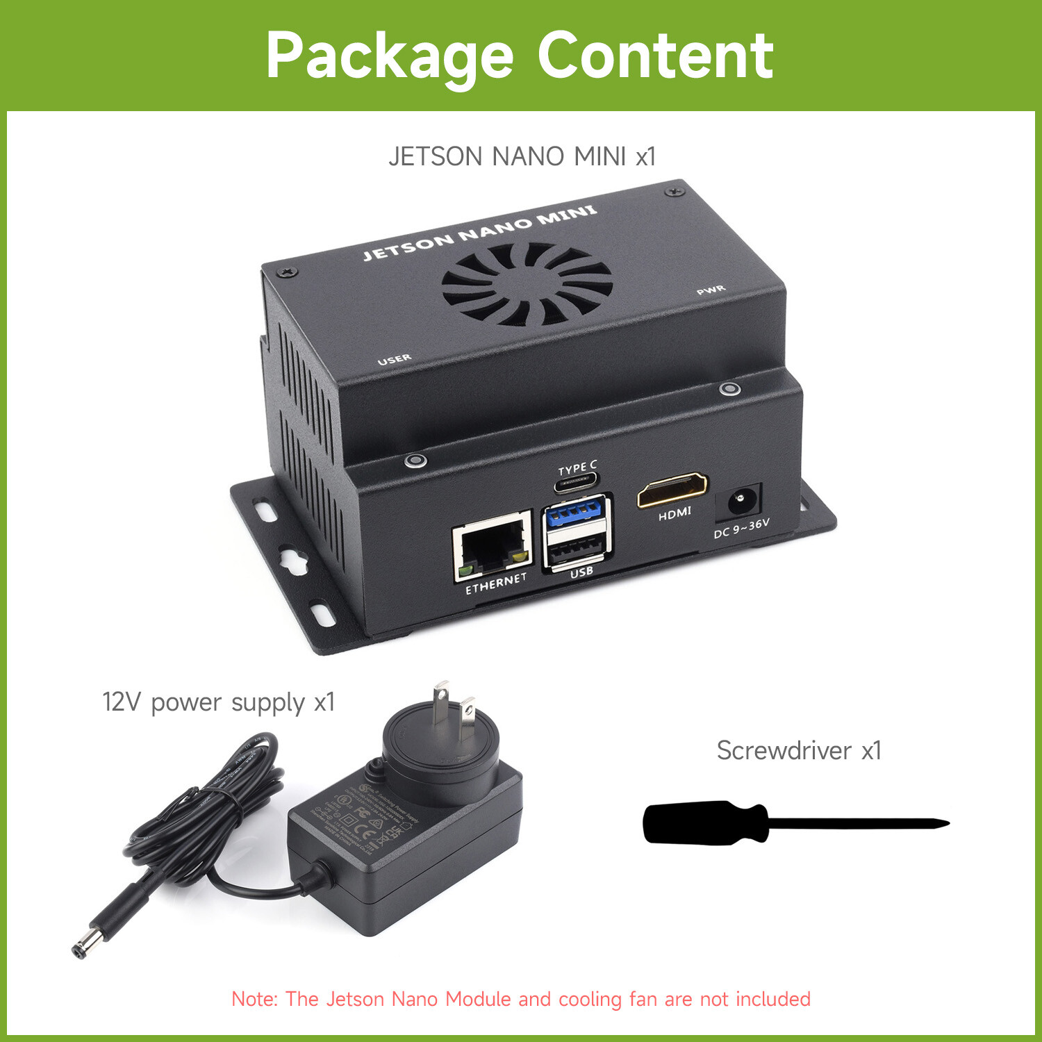 Waveshare Mini-Computer Based on Jetson Nano Module Onboard Multiple Peripheral