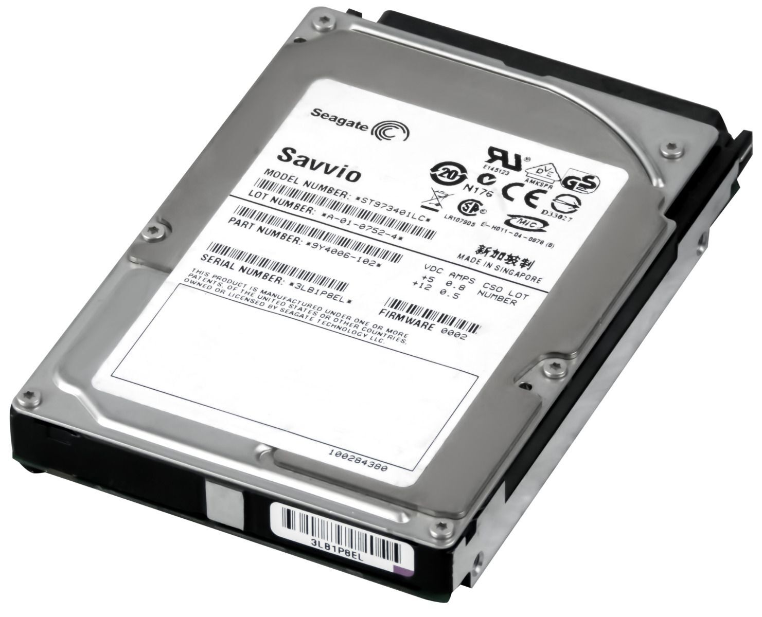 HARD DRIVE SEAGATE SAVVIO 10K.1 ST973401LC 73GB 10K 8MB SCSI U320 2.5''