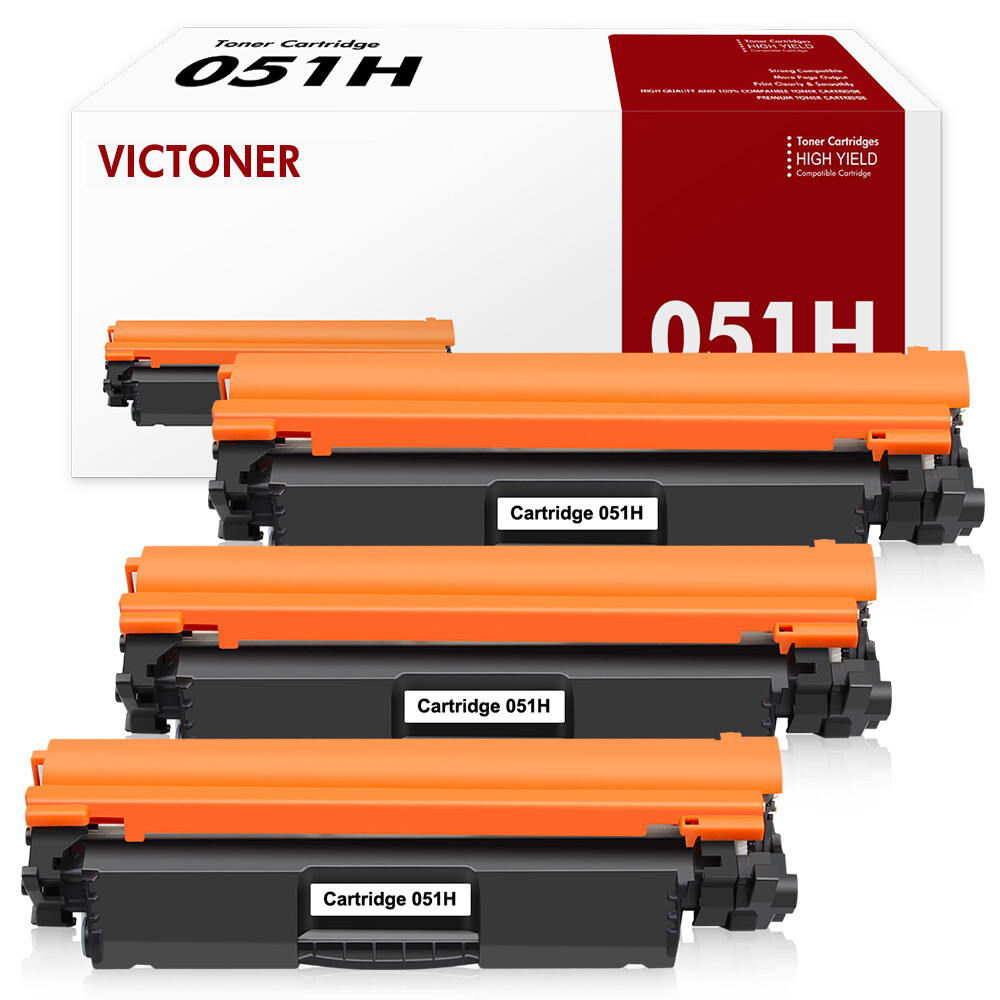 3Pc Toner Cartridge for Canon 051H ImageCLASS LBP162dw 1692dwkg MF266dn MF267dw