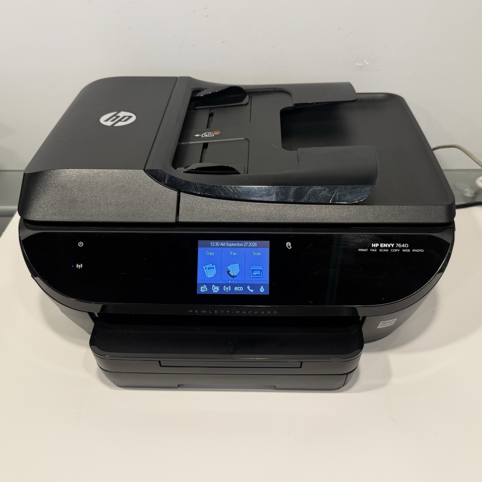 HP ENVY 7640 Wireless All-in-One Printer Scan Copy Fax Duplex Tested No Ink