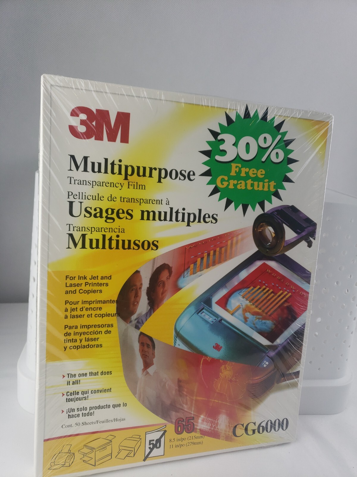 3M Multipurpose Transparency Film Letter Size 8.5" x 11" 65 Ct. CG6000 New