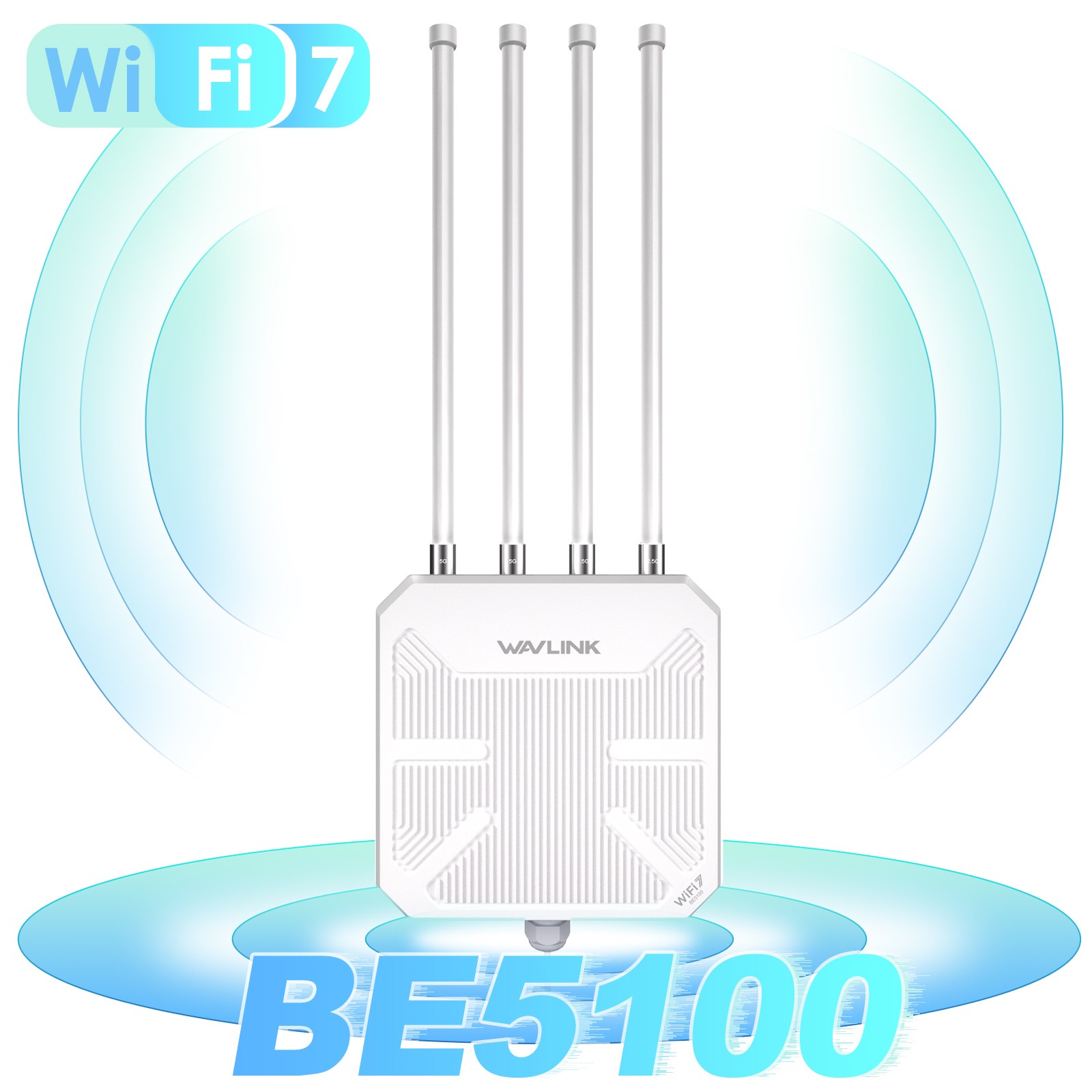 WAVLINK BE5100 WiFi 7 Mesh Extender Outdoor High Speed Router Long Range Booster