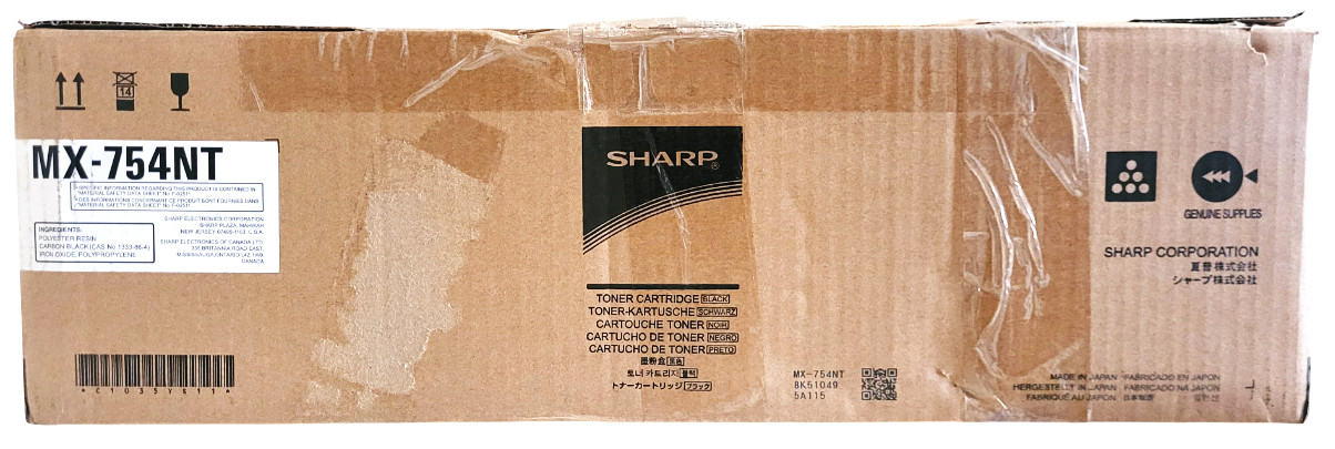 Sharp MX-754NT Black Toner Cartridge New With Open and Deformed Box