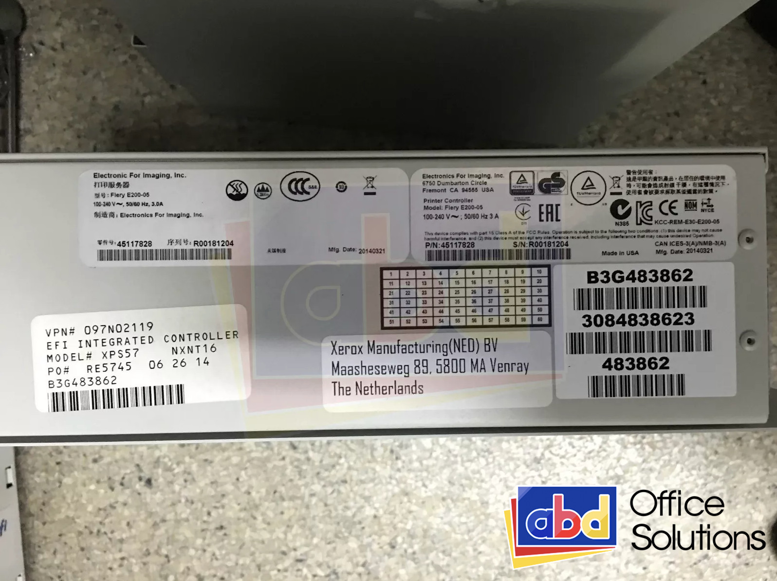 E200-05 Integrated Fiery Color Server B3G for the Xerox Color 570 Printer
