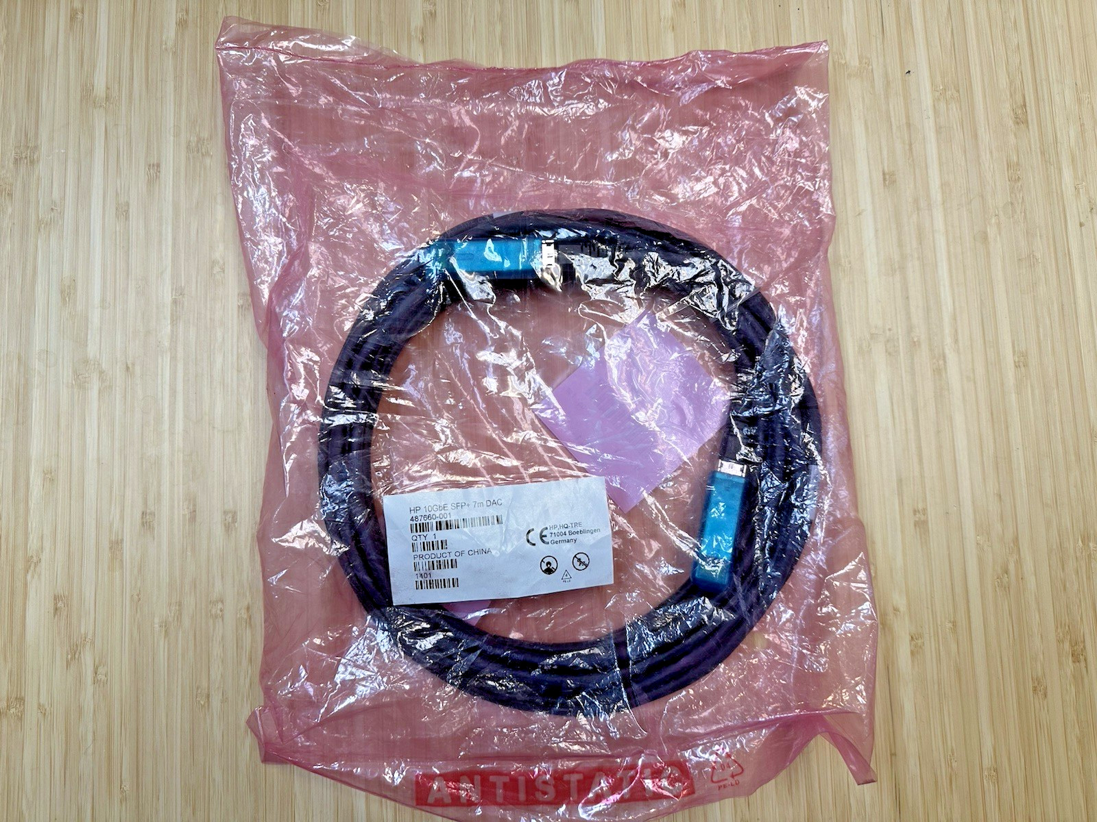 HP HPE 10G DAC Cable SFP+ 10GbE 7m 487660-001 7 meters Copper Direct Attach