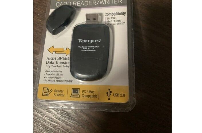 NEW SEALED Targus Secure Digital Card Reader Writer USB High Speed For PC MAC 