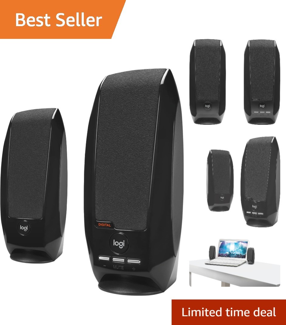 S150 USB Computer Speakers - Lightweight Design with Crystal Clear Audio