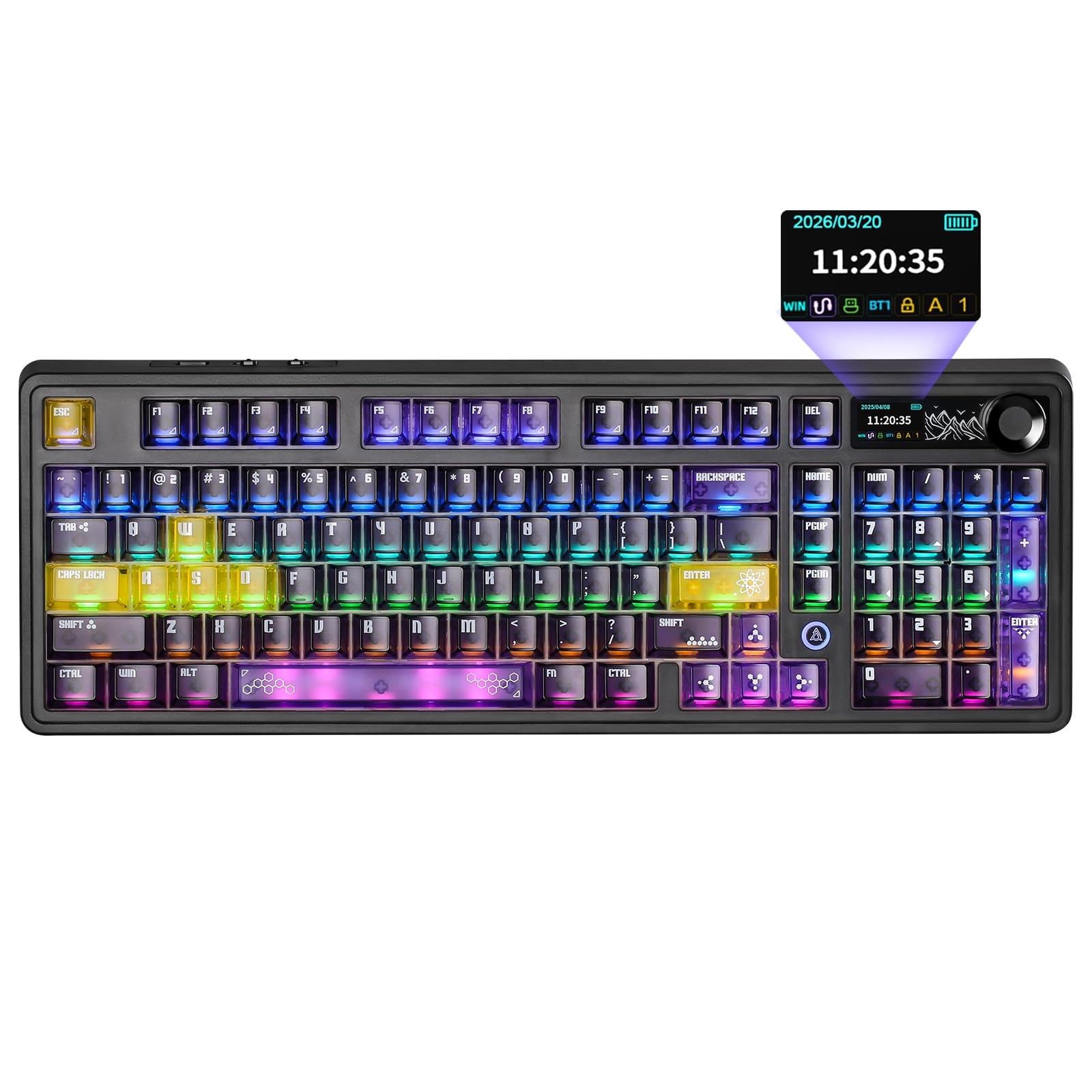 AJAZZ AK980 V2 Pro Wireless Mechanical Keyboard,Tri-Mode Gaming Keyboard | 10...