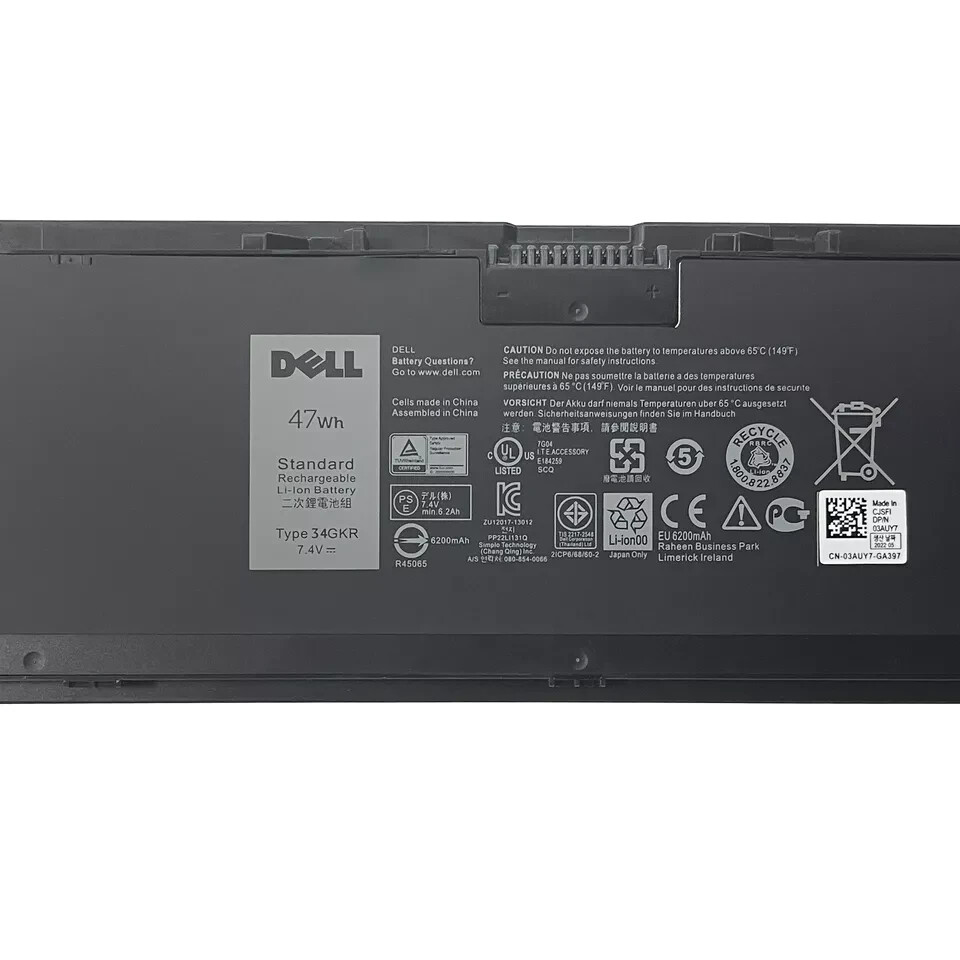 Genuine 47Wh 34GKR Battery For Dell Latitude E7440 E7420 PFXCR T19VW 451-BBFS US