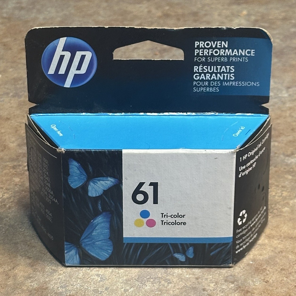 Genuine OEM HP 61  Tri-Color Ink Cartridge CH564W Original EXP DEC 2022