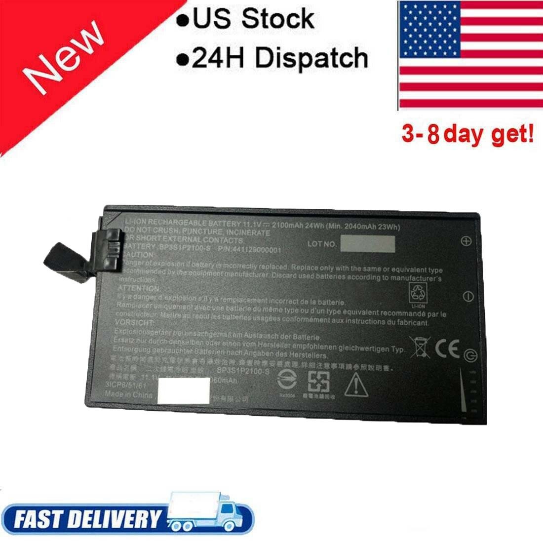 New Battery BP3S1P2100-S For Getac V110 Notebook BP3S1P2100 441129000001