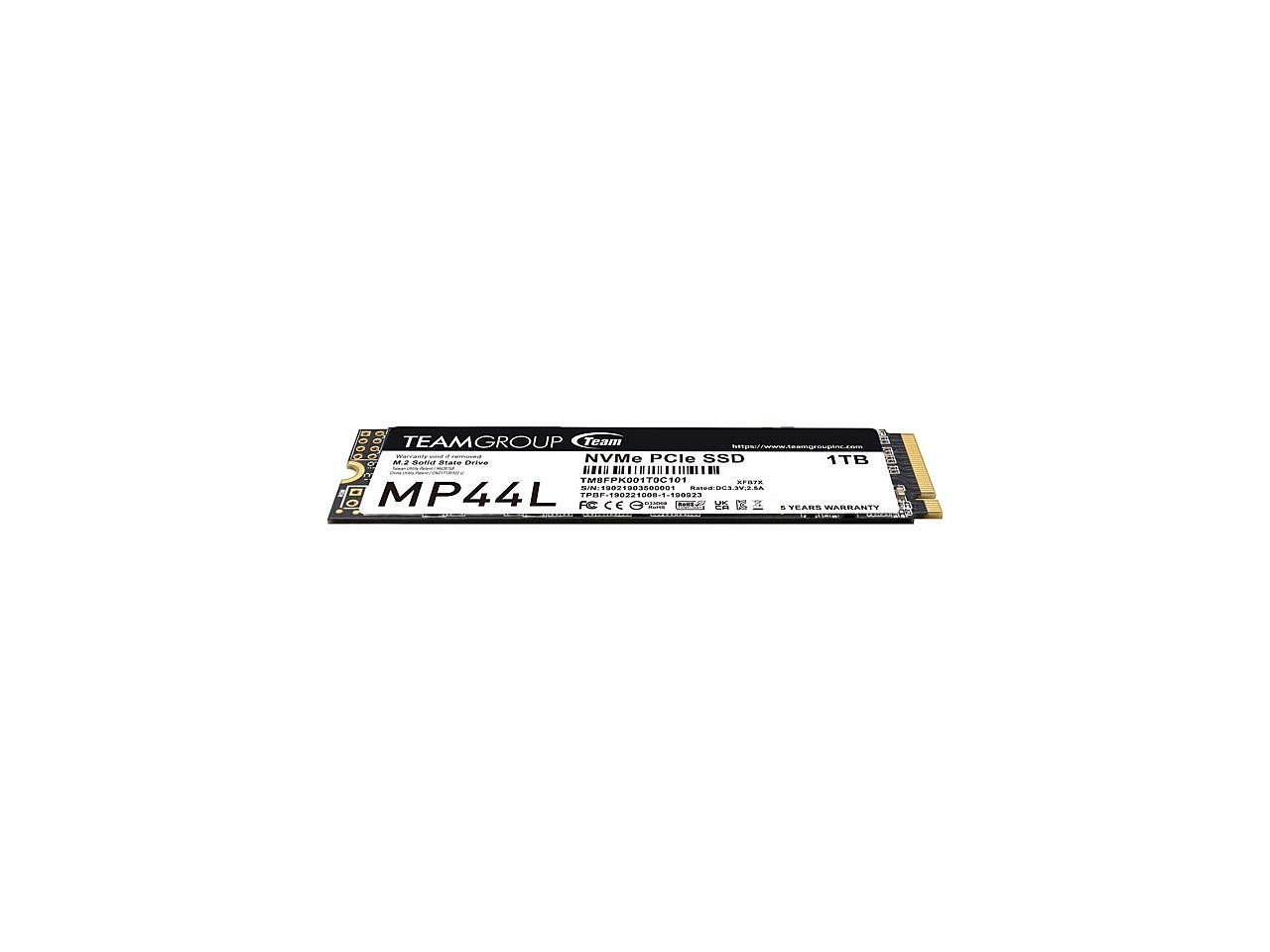 Group MP44L M.2 2280 1TB PCIe 4.0 x4 with NVMe 1.4 TLC Internal Solid State Team