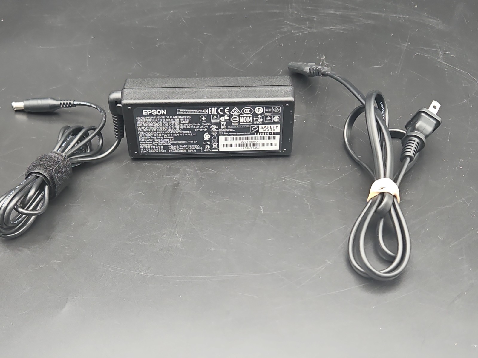 Genuine Epson A461H AC Adapter 24V 1A for WorkForce DS-530II DS-410 Scanner OEM