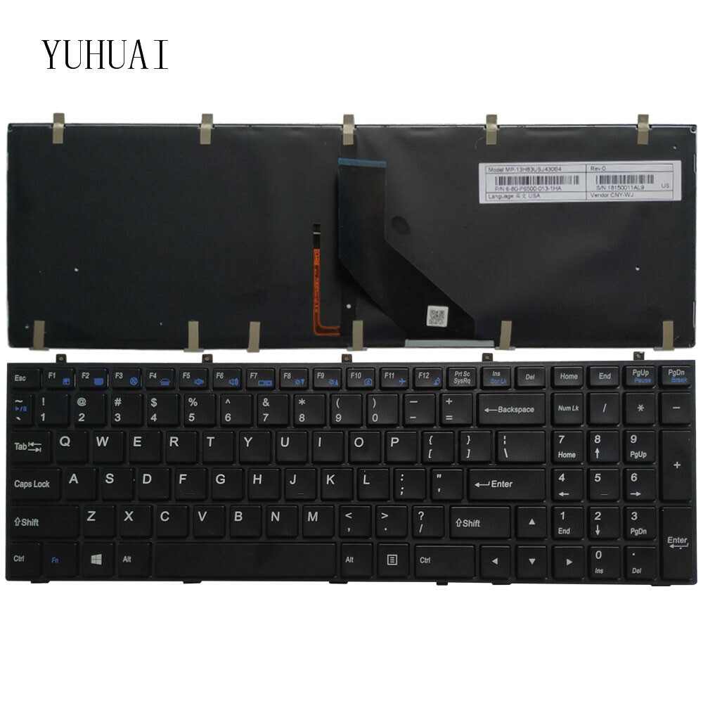 New FOR Clevo W670 W670SR W670SRQ W670SZQ W670SZQ1 W670SHQ US keyboard backlit