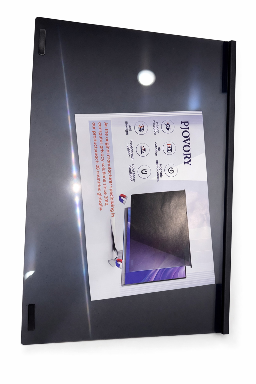 22 Inch Magnetic Privacy Screen Filter 16:10 Anti-Spy Blue Light Monitor Shield