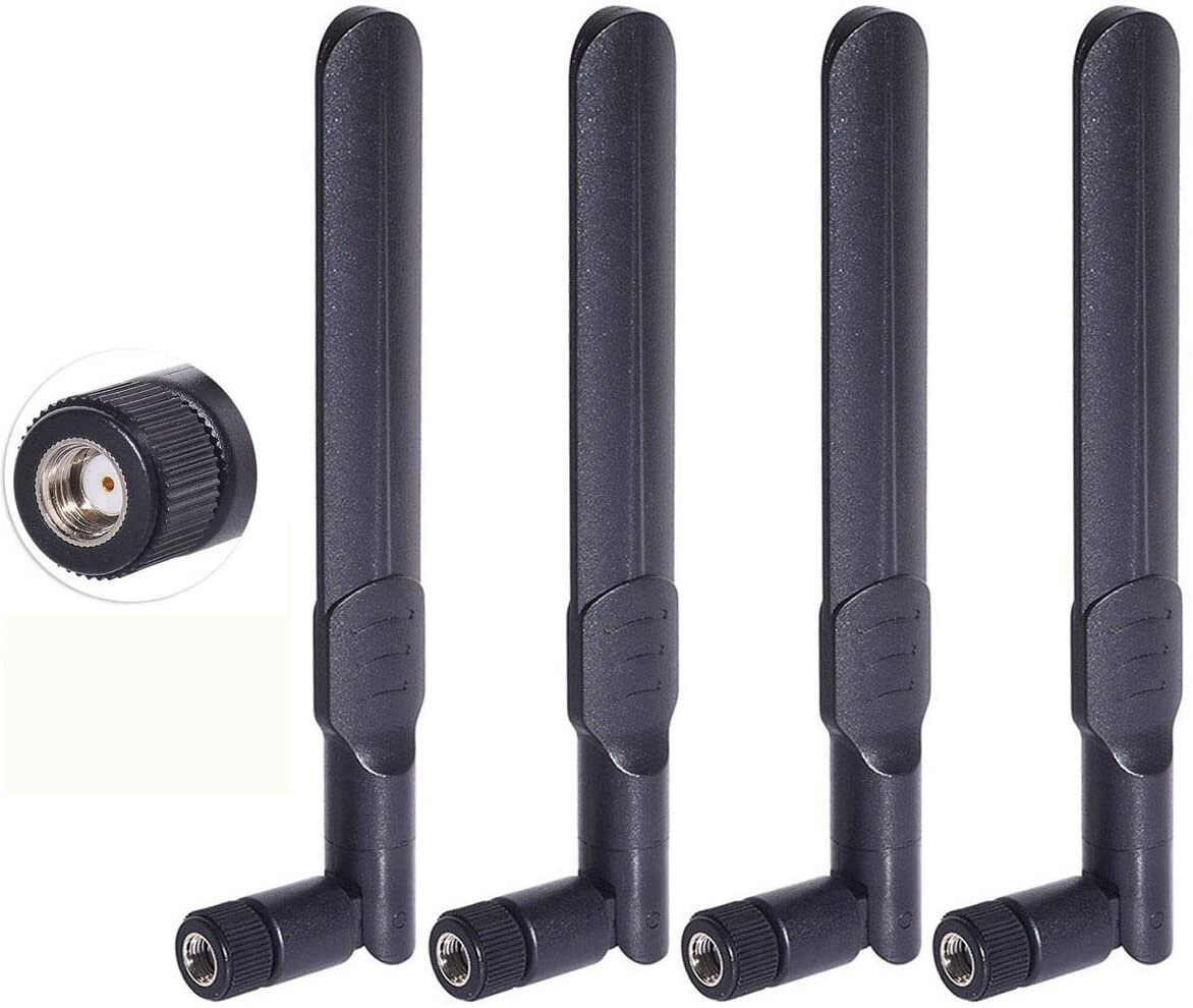 Dual Band WiFi 2.4GHz 5GHz 5.8GHz 8dBi MIMO RP-SMA Antenna for ASUS TP-Link 4pcs