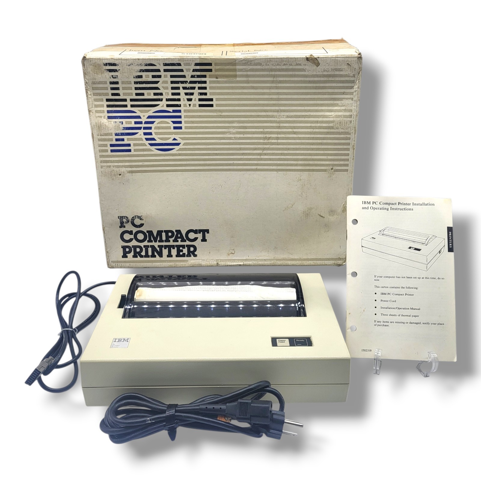 Vintage IBM PCjr Compact Printer 5181-001 CIB Original Box Manual Tested Working