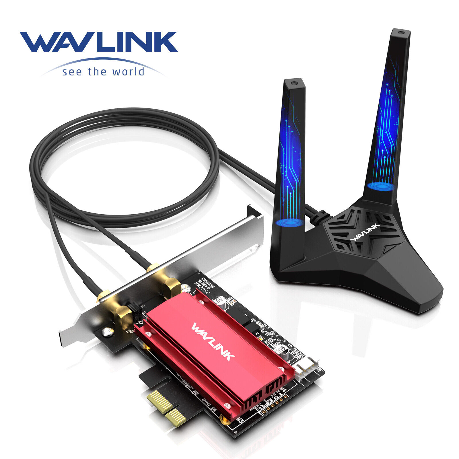 WAVLINK WiFi 6E AX3000 Network Card PCIE Adapter 802.11ax Tri-Band Bluetooth 5.2