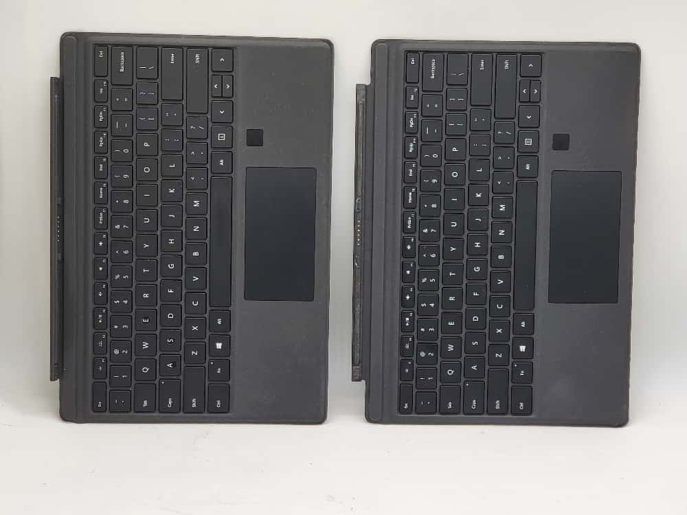 LOT OF 2 Microsoft Surface Pro Keyboard Cover 1755 Black FingerPrint ID WARRANTY