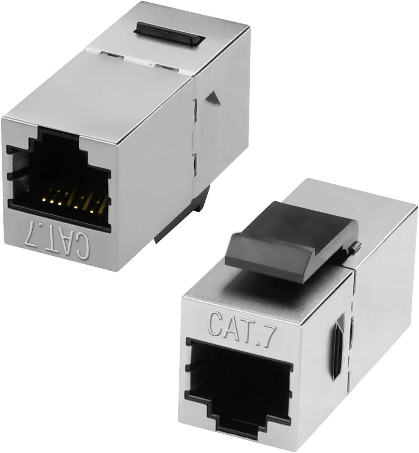 Cat7 RJ45 Keystone Jack Coupler Female Ethernet Network Adapter Module 2 PCS