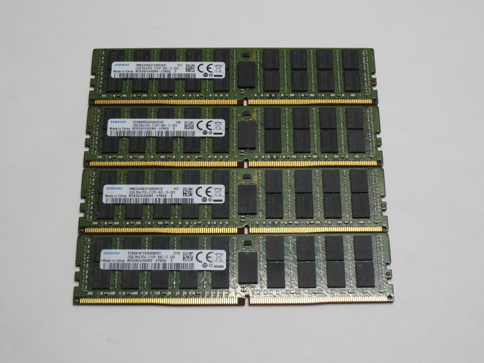 Samsung 64GB (4x16GB) 2RX4 PC4-2133P RDIMM Server Memory RAM, M393A2G40DB0-CPB