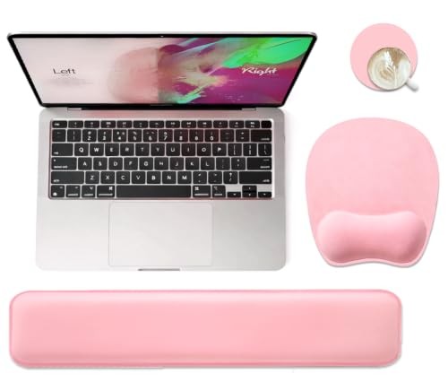 Memory Foam Set Wrist Rest Pad & Mouse Wrist Rest Support,Ergonomic Design fo...