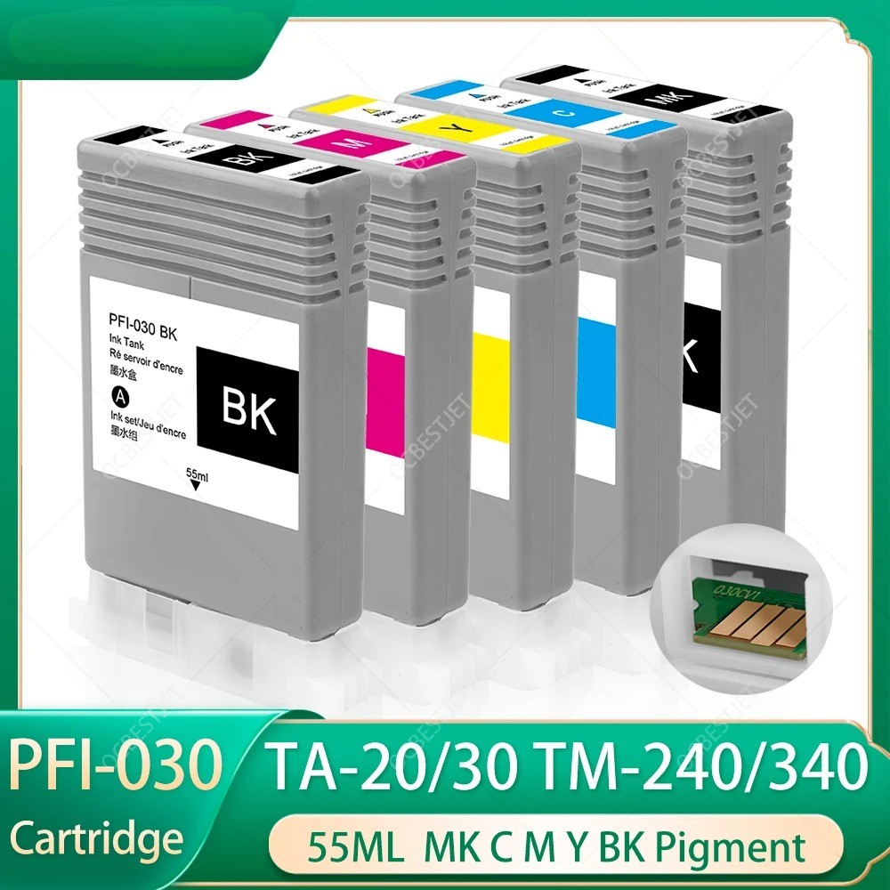 5PC/set PFI-030 PFI-031 Compatible Ink Cartridge For Canon TA20 TA30 TM230 TM240