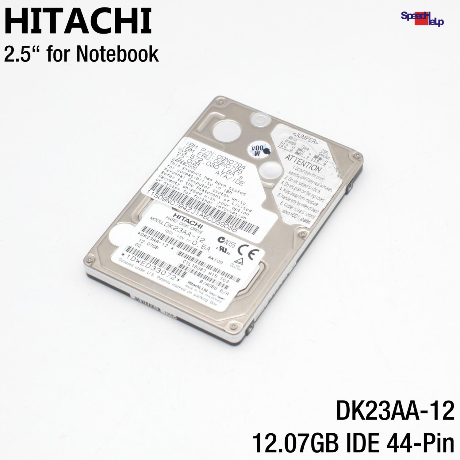 HITACHI DK23AA-12 12.07GB 2.5-Inch IDE Notebook HDD 4200rpm