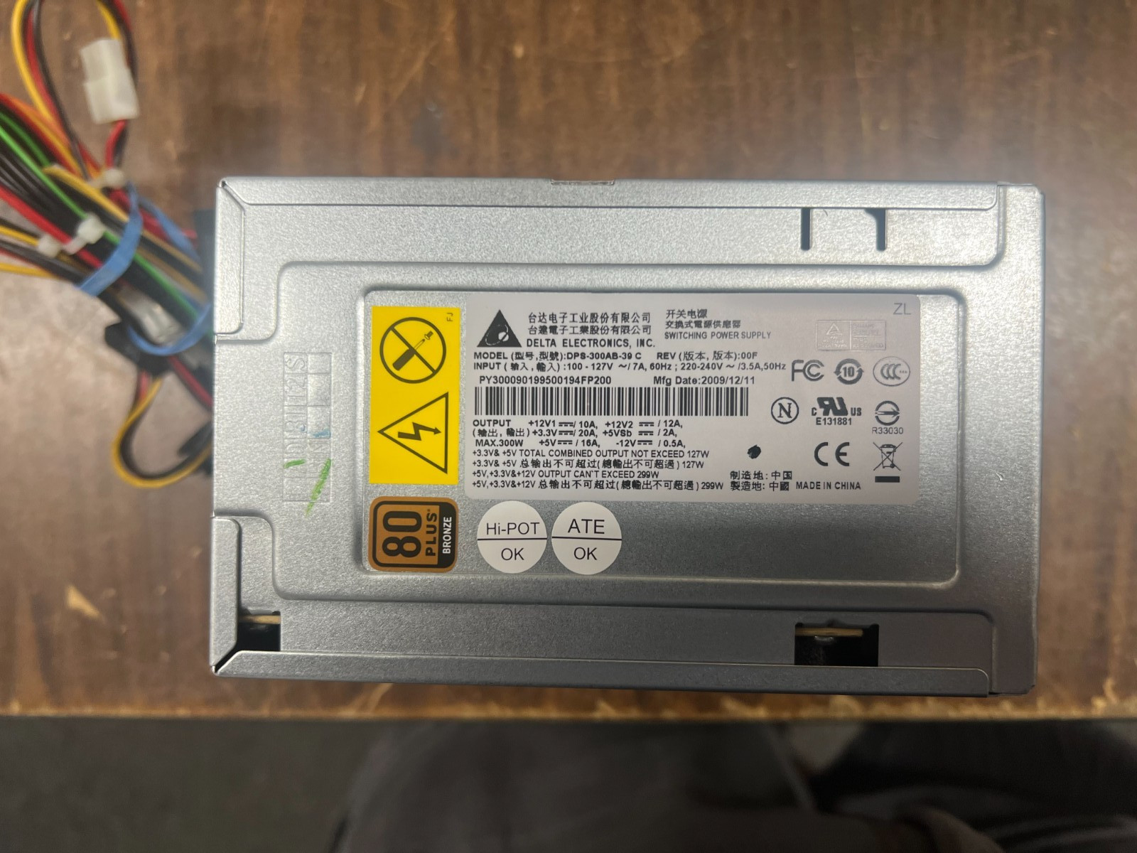 DELTA ELECTRONICS DPS-300AB-39C  299W